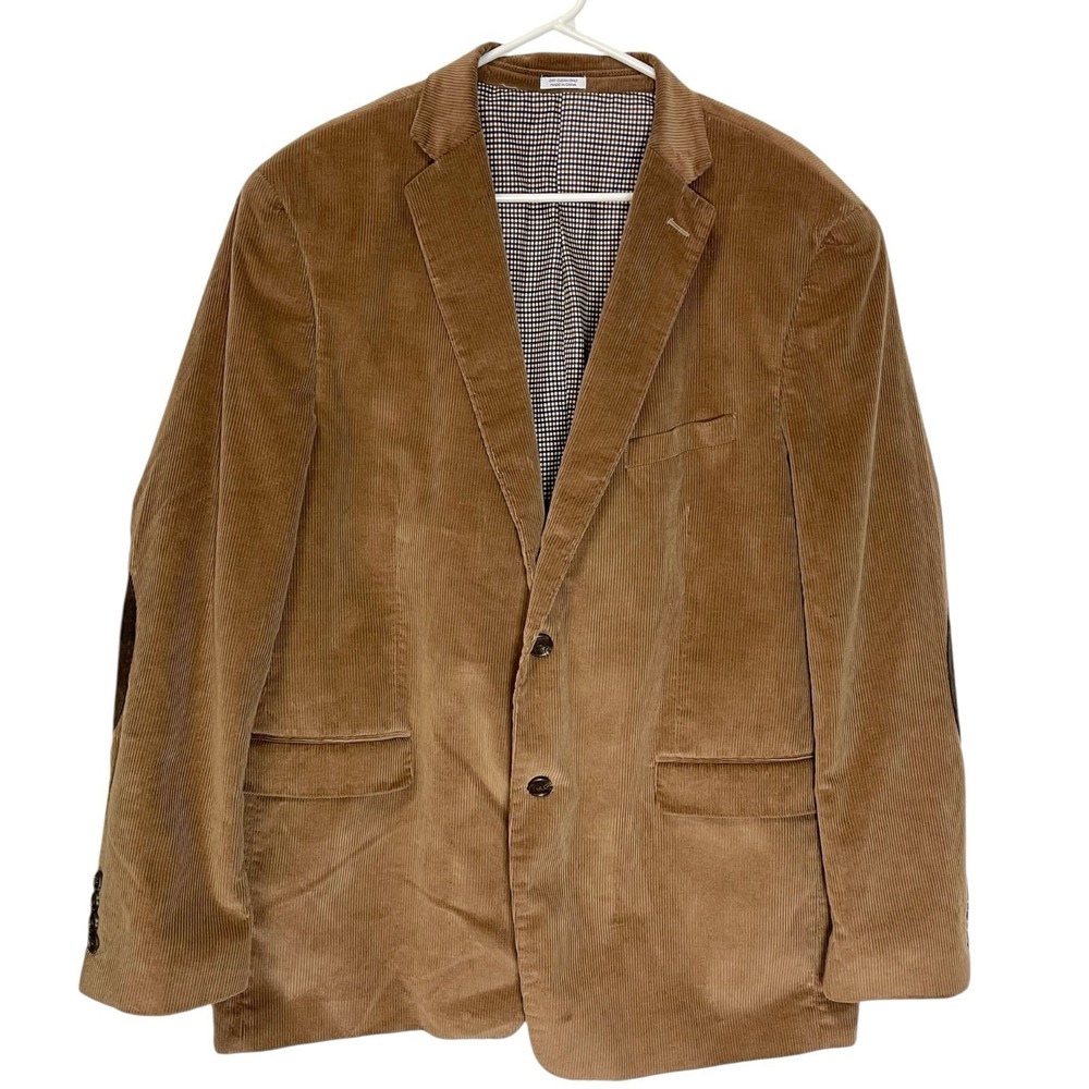 Saddlebred 44L Corduroy Blazer Elbow Patches Heritage Dark Academia Professor - Picture 2 of 13